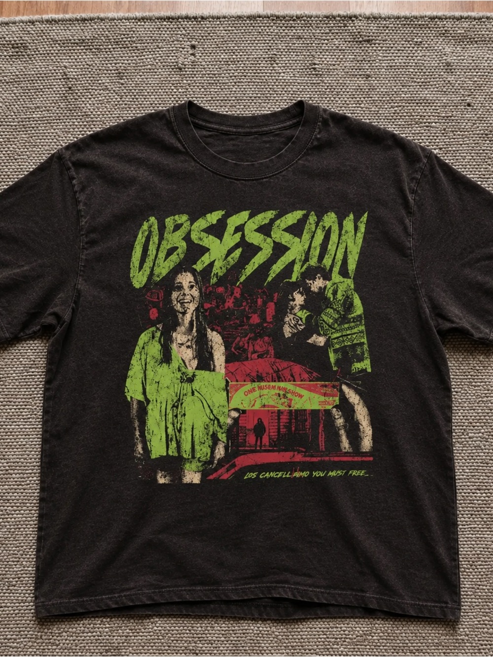 Obsession Retro Horror Shirt, Movie Poster Graphic Tee - Black Unisex